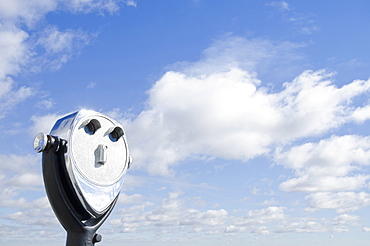 View of coin operated binoculars