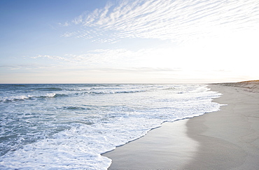 View of beach by sea, Nantucket, Massachusetts, USA