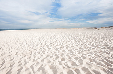 Footprints on beach, Lighthouse Beach, Chatham, Massachusetts,USA