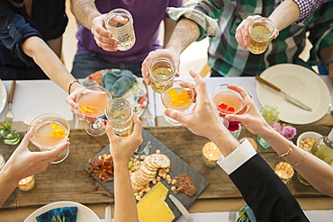 People toasting at party