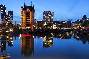 Harbor in old town, Netherlands, South Holland, Rotterdam, Old Harbor