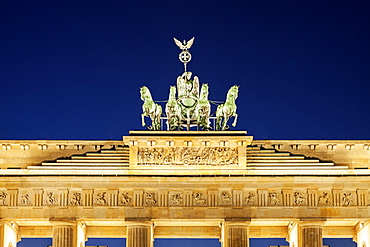 Statue on top of Brandenburg Gate, Germany, Berlin, Brandenburg Gate