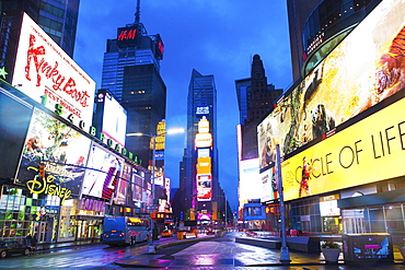 New York City, Times Square, Neon lights and ads of Times Square