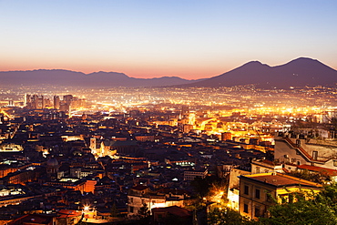 Italy, Campania, Naples, City at sunrise