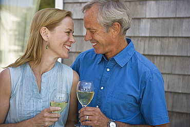 Couple drinking wine