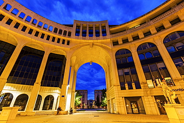 France, Occitanie, Montpellier, Modern architecture of Quartier Antigone