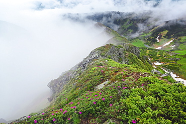 Ukraine, Zakarpattia, Rakhiv district, Carpathians, Maramures, Mountain landscape
