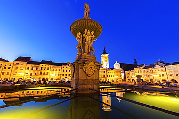 Czech Republic, Bohemia, Ceske Budejovice (Budweis), Main Square of city