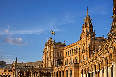 Spain, Seville, Plaza De Espana on sunny day