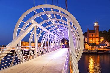 Pedestrian bridge in Ustka, Poland