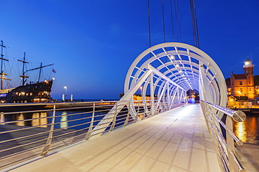 Pedestrian bridge in Ustka, Poland