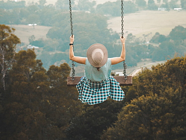 Woman on swing