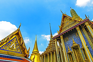 Low angle view of Wat Phra Kaew in Bangkok, Thailand