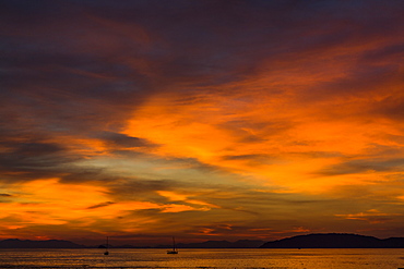 Cloudscape at sunset in West Railay, Thailand