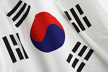 Close up of South Korean flag