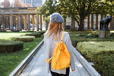 Young woman in Museum Island Park in Berlin, Germany