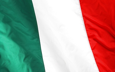 Close up of Italian flag