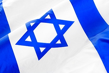 Close up of Israeli flag