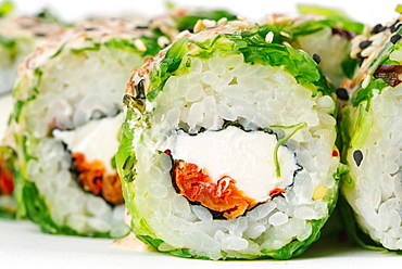 Sushi with seaweed and cream cheese