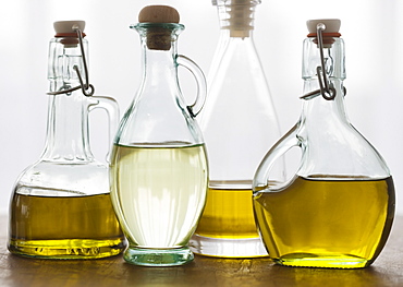 Assorted bottles of oil