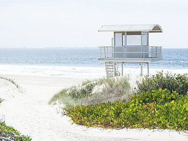 Lifeguard hut on beach