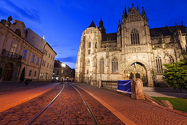 St. Elisabeth Cathedral at sunset in Kosice, Slovakia