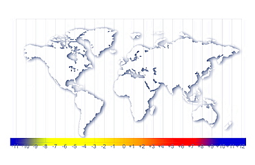 Computer generated map of globe