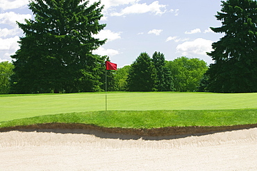 Detail of golf course sand trap