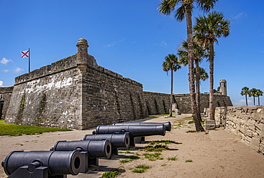 Cannons by Castillo de San Marcos in St. Augustine, USA