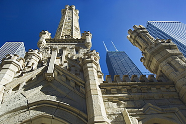 Water Tower and John Hancock Center Chicago Illinois USA