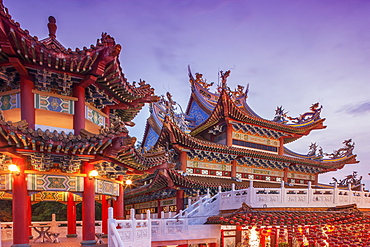 Thean Hou Temple at sunset in Kuala Lumpur, Malaysia