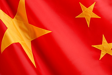 Close up of flag of China