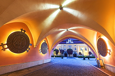 Passage at sunset in Boleslawiec, Lower Silesia, Poland