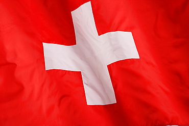 Close up of flag of Switzerland