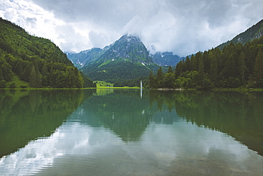 Lake and mountains in Obersee, Switzerland