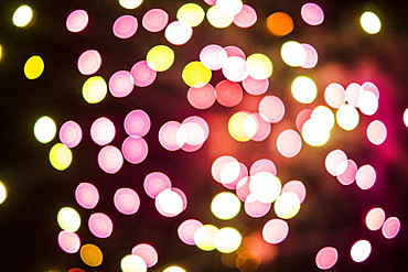 Colorful bokeh on black background