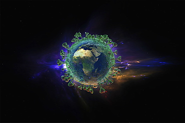 Digitally generated image of Coronavirus