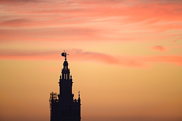 Spain, Seville, Giralda and Catherdral of Seville, Top of Giralda tower