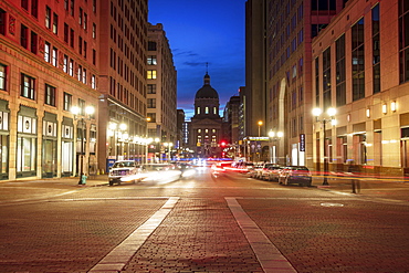 Indianapolis, Indiana, USA, Indiana State Capitol at night