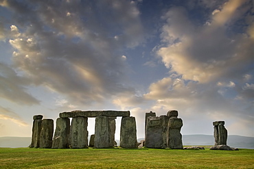 United Kingdom, England, Clouds above Stonehenge
