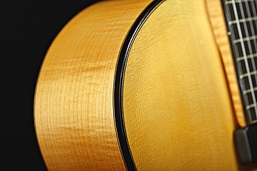 Close up of classical guitar