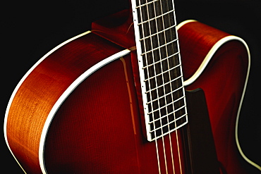 Close up of classical guitar