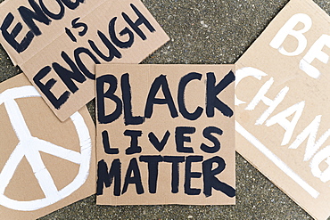 Black Lives Matter protest signs