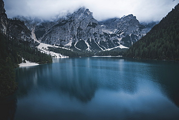 Italy, Pragser Wildsee in Dolomites