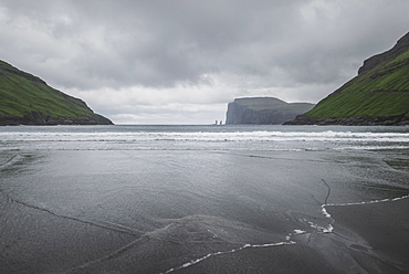 Denmark, Beach in foggy day