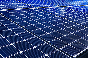 Close-up of solar panels