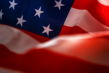 Close-up of American flag