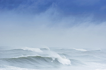 United States, Massachusetts, Cape Cod, Storm clouds and rough sea