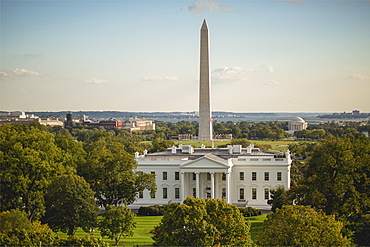 United States, White House with Washington Monument behind