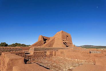 USA, New Mexico, Pecos, Spanish Mission Church ruins at Pecos National Historical Park